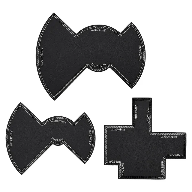 BENECREAT gabarits maroquinerie nœud papillon lot 3 noir