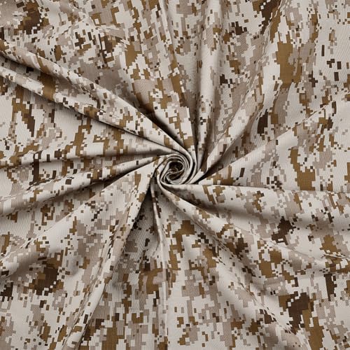 BENECREAT tissu camouflage désert polyester 200x160cm sable