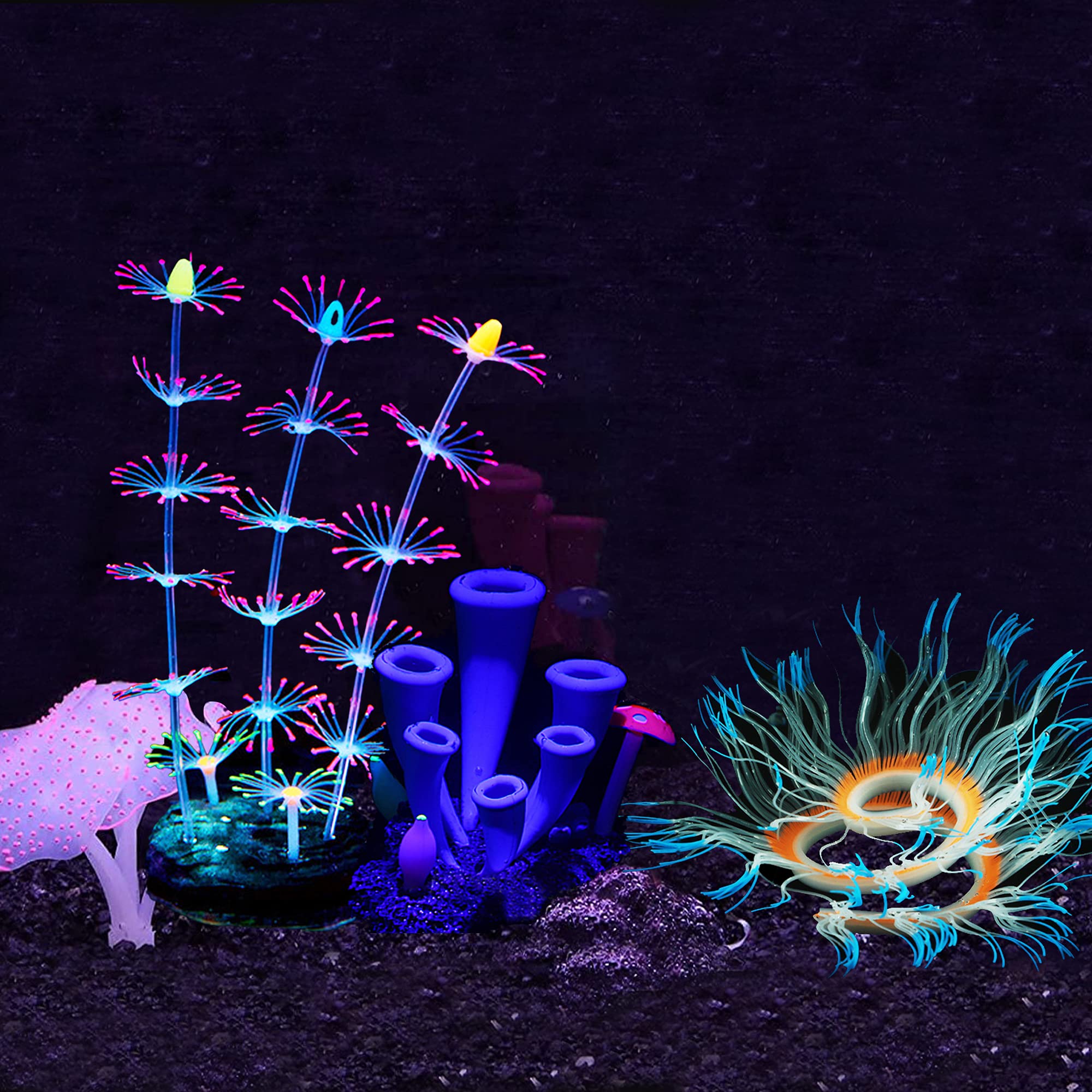 Cayway décor aquarium silicone style 4 lot 4 corail