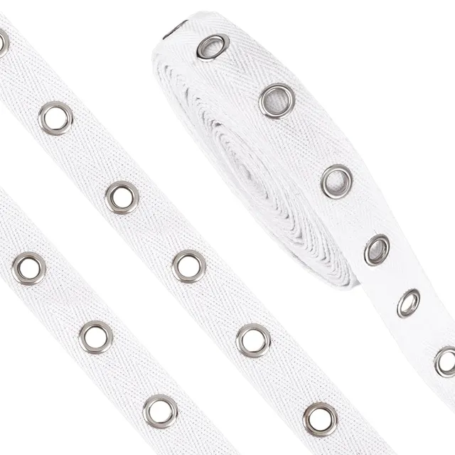 BENECREAT ruban à œillets blanc 5,48 m polyester 20 mm