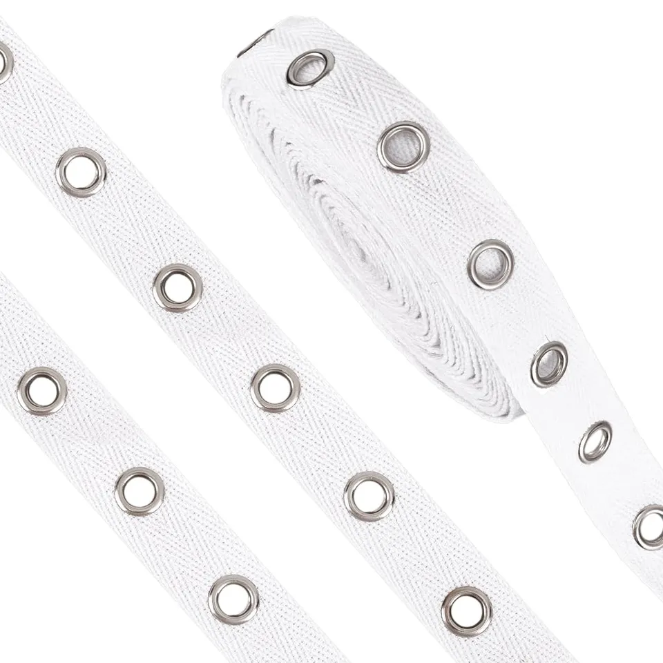 BENECREAT ruban à œillets blanc 5,48 m polyester 20 mm