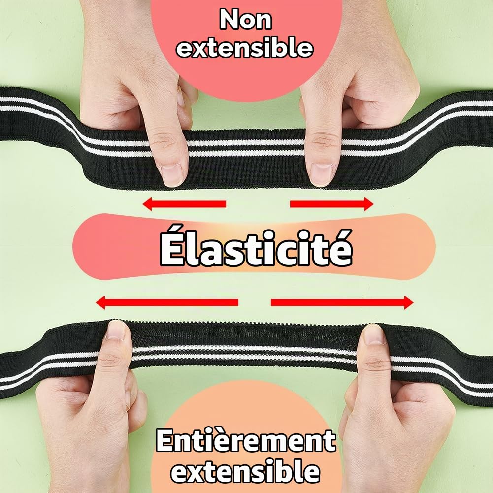 BENECREAT bord-côte tricot noir rayures 4 pièces