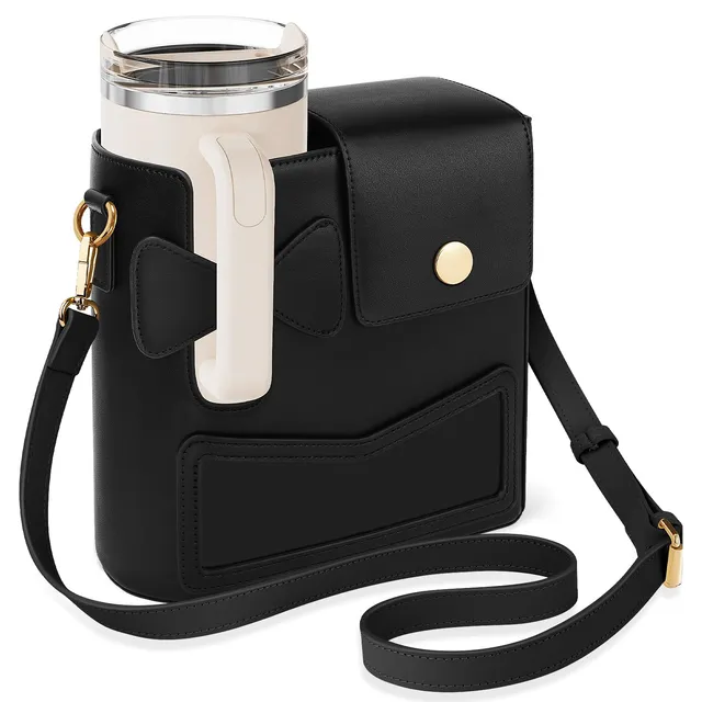 JYPS Stanley Cup 40oz sac porte-bouteille noir bandoulière
