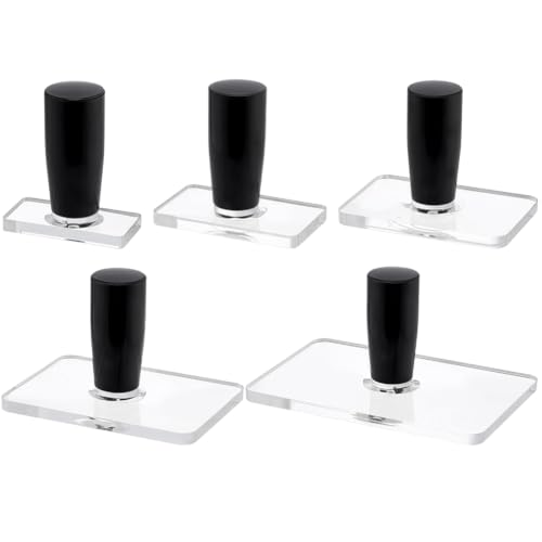 BENECREAT bloc tampon acrylique rectangle poignée 5 pcs