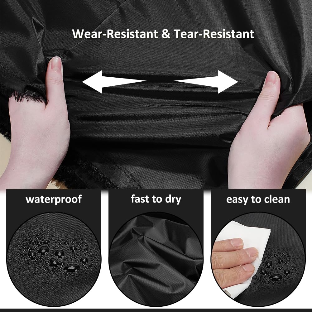 BENECREAT Tissu Polyester Imperméable Noir 1,5m x 4m