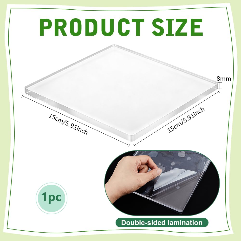 BENECREAT Plaque gel impression 150x150x8mm transparente