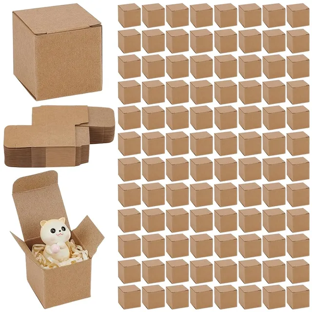 BENECREAT Boîtes Cadeau Kraft 3,8cm Mariage x150