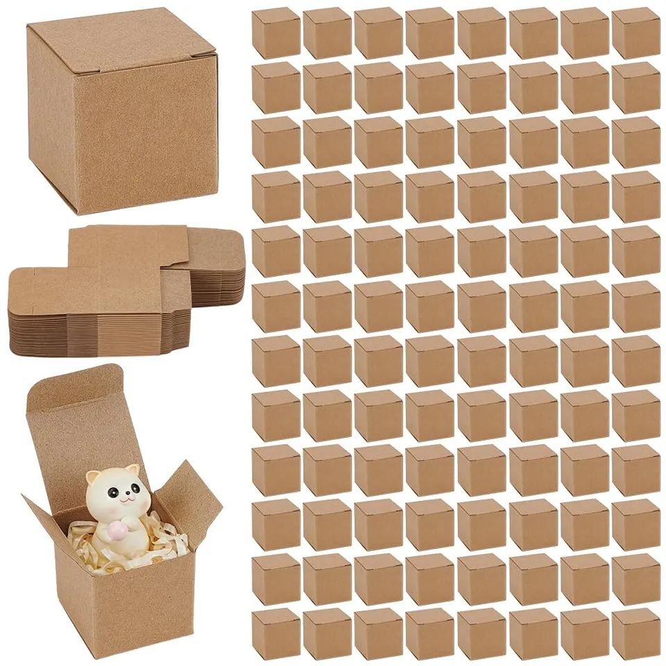 BENECREAT Boîtes Cadeau Kraft 3,8cm Mariage x150