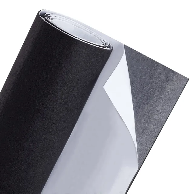 BENECREAT Feutrine autocollante noire 120x40cm 2mm