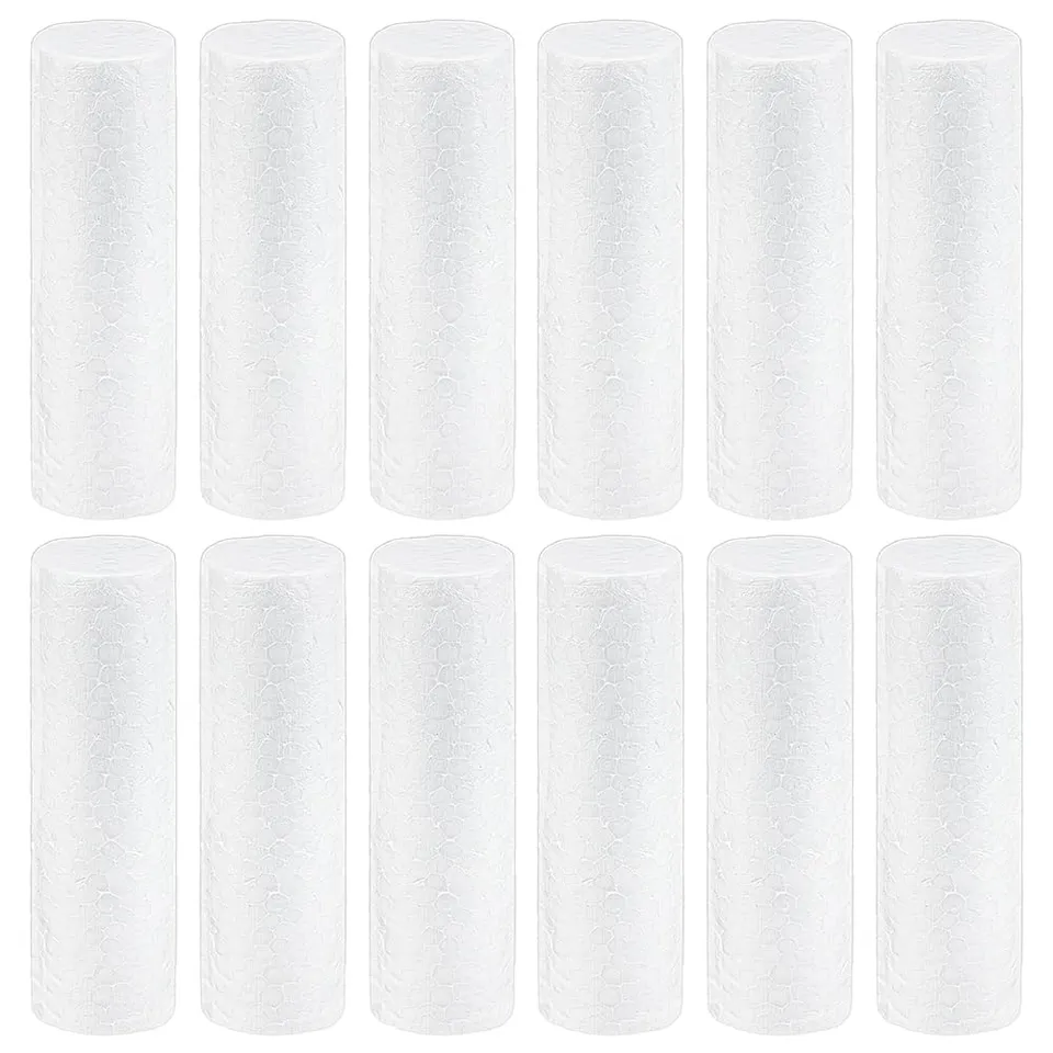 BENECREAT cylindre mousse blanche 12,5x3,5cm lot 12