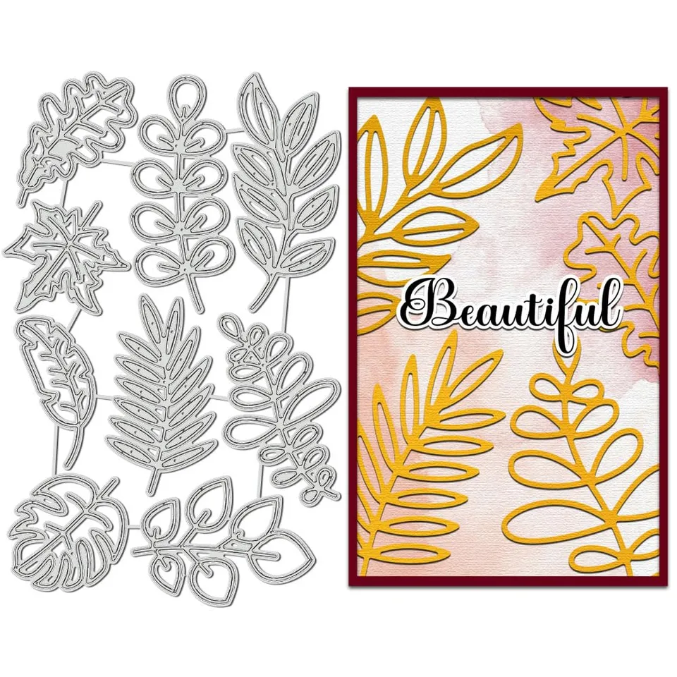 BENECREAT Matrices Découpe Feuilles Trait dies 12,1x19,2cm