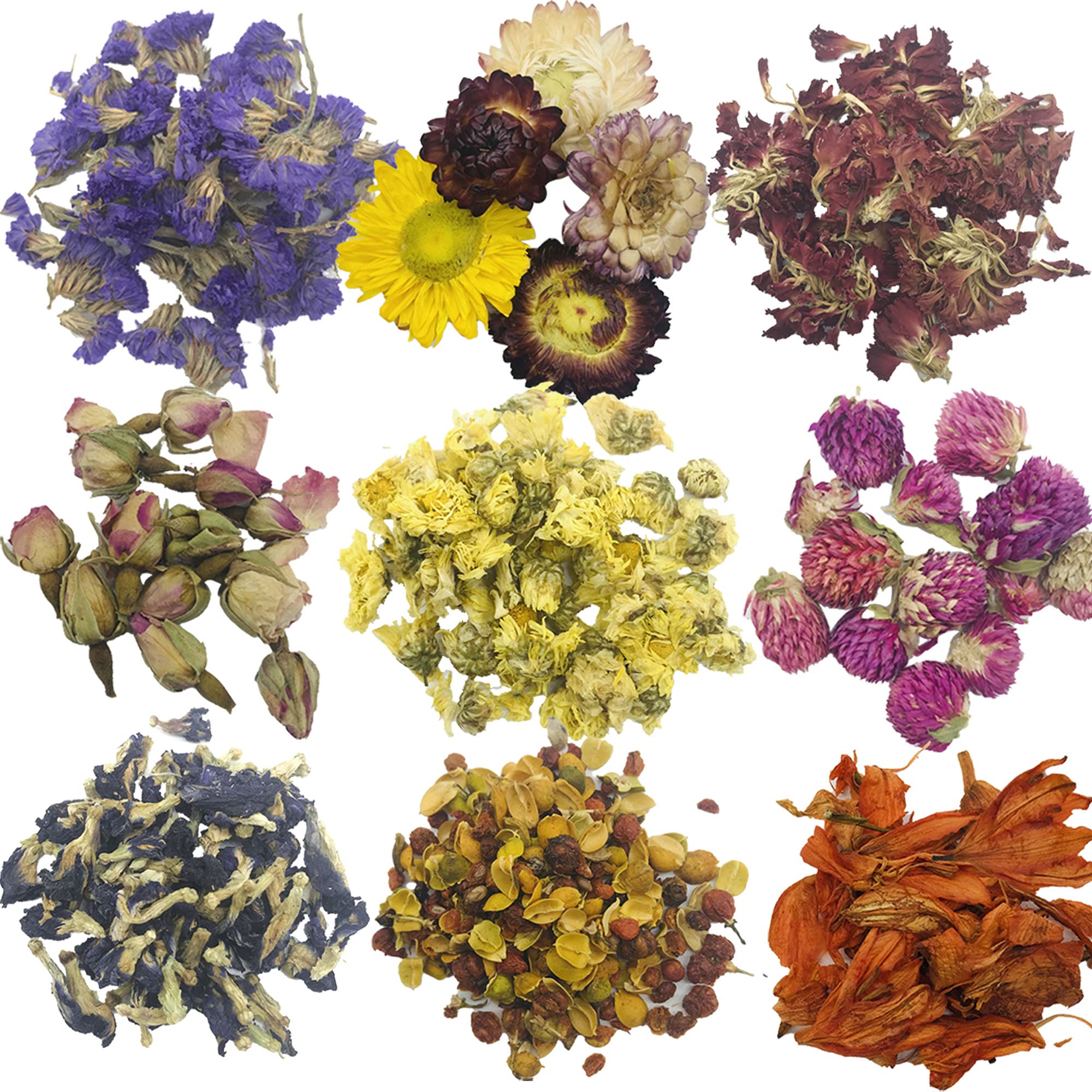 Cayway Fleurs Séchées Naturelles 18 Sachets Bougie Savon