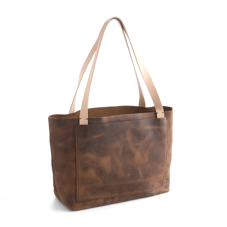 Tandy Leather Folsom kit cabas cuir caramel clair