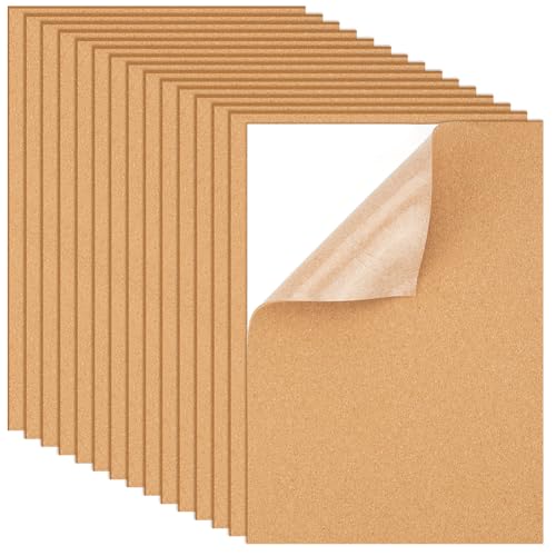 BENECREAT feuille liège autocollante 21,3x30cm lot 15 naturel