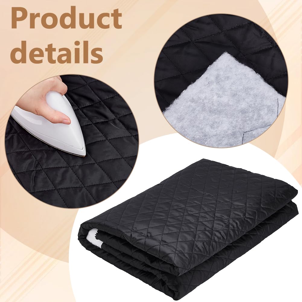 BENECREAT tissu doublure matelassé noir 2m polyester losange