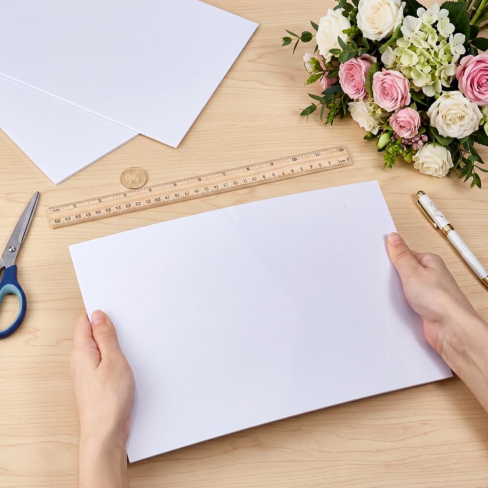 BENECREAT feuille plastique ABS blanche 300x200mm 3mm lot 3