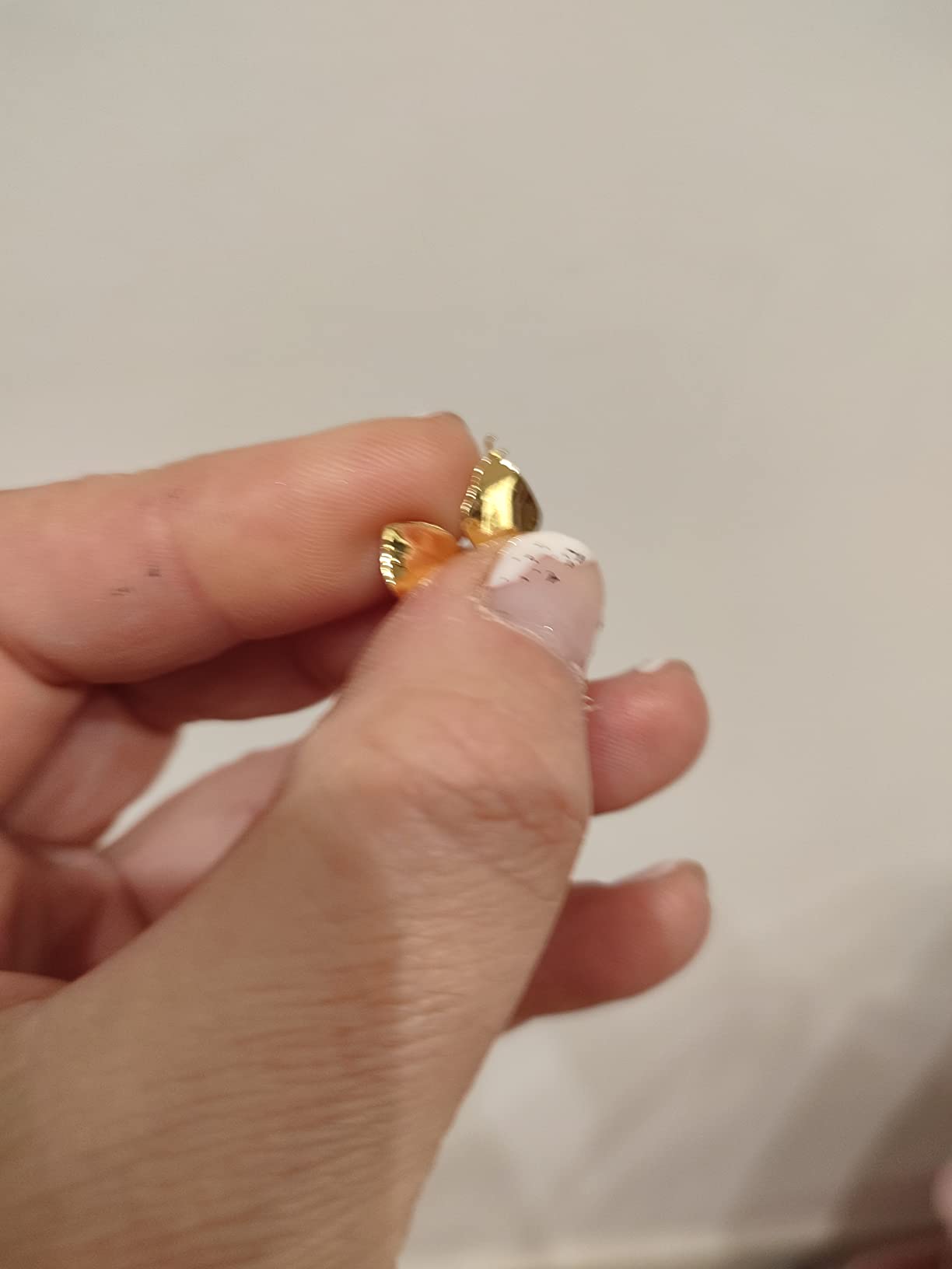 BENECREAT Boucles Oreilles Fleur Torsadée Doré 29mm x5