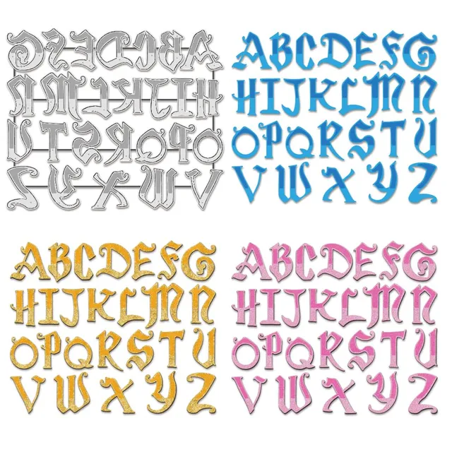 BENECREAT matrice de découpe alphabet vintage 26 lettres