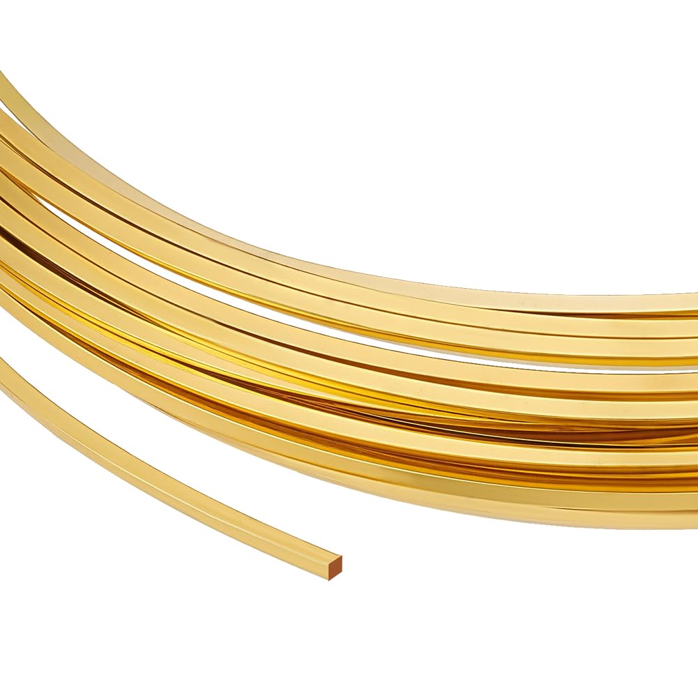BENECREAT Fil Laiton Argenté Carré 1 mm 5 m Bijouterie