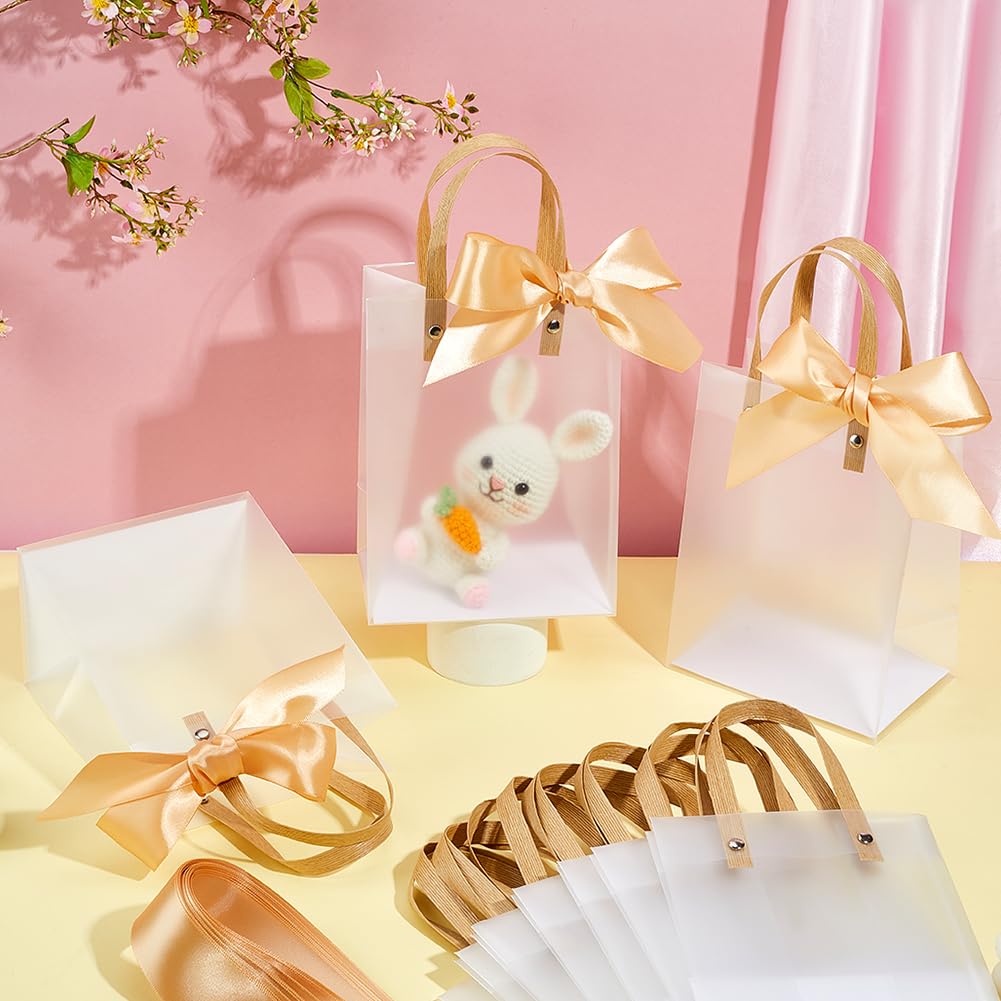 BENECREAT Sacs Cadeau Transparents 20x15x10 cm 12 Pcs
