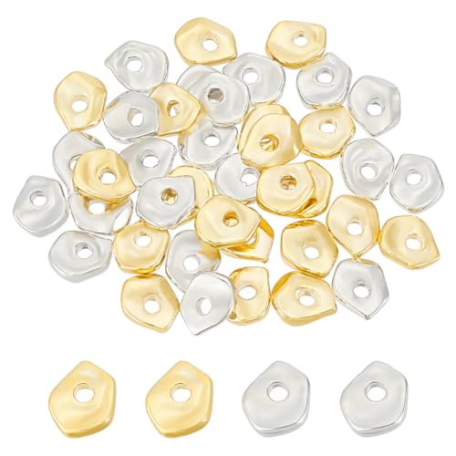 BENECREAT Perles intercalaires ovales laiton doré 40 pcs