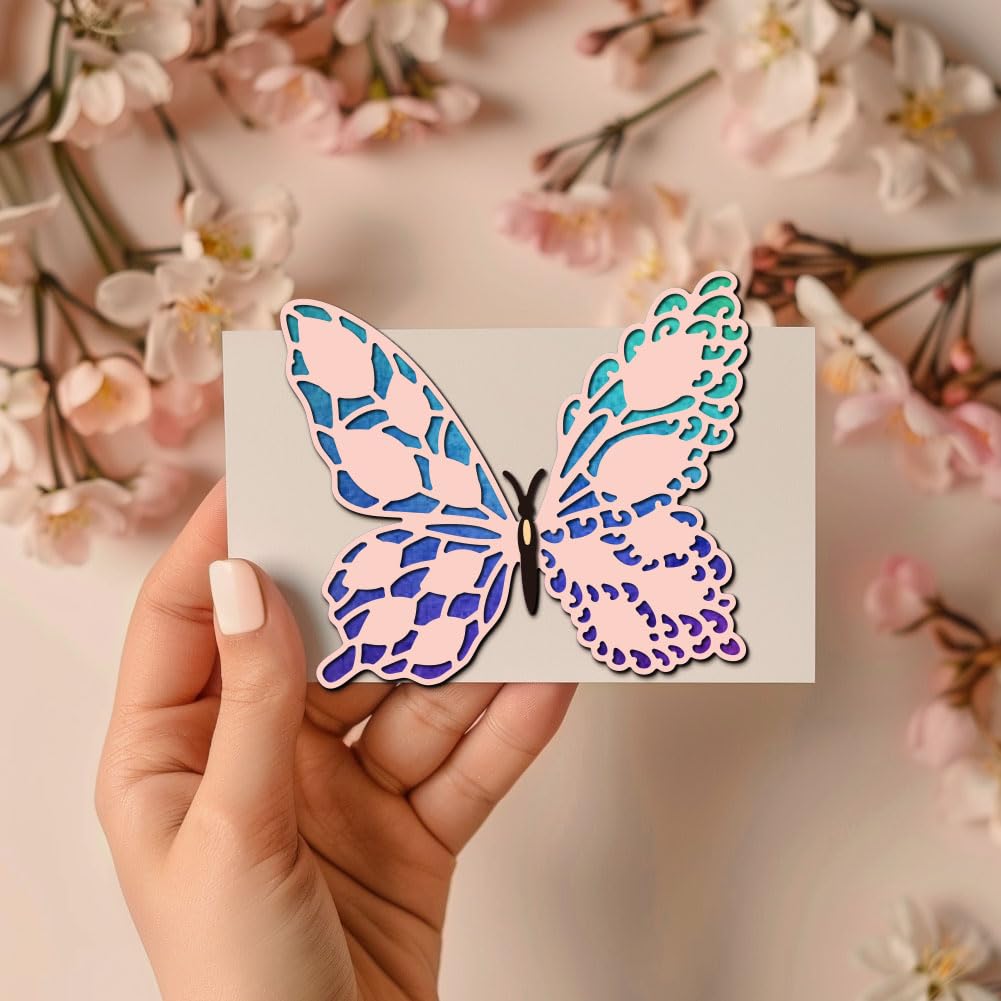 BENECREAT Papillons Plumes de Paon die de découpe métal artistique