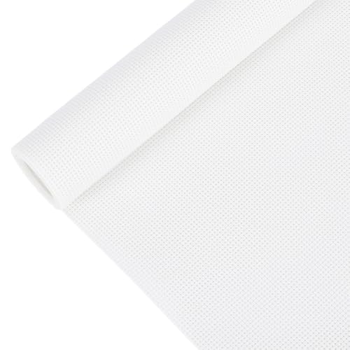 BENECREAT Toile Aïda Plastique 14CT blanche 100x40cm