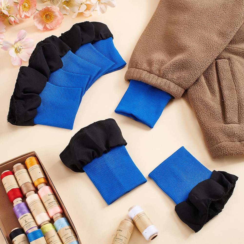 BENECREAT Poignets Côte Élastique Manchettes 135 mm Bleu Royal