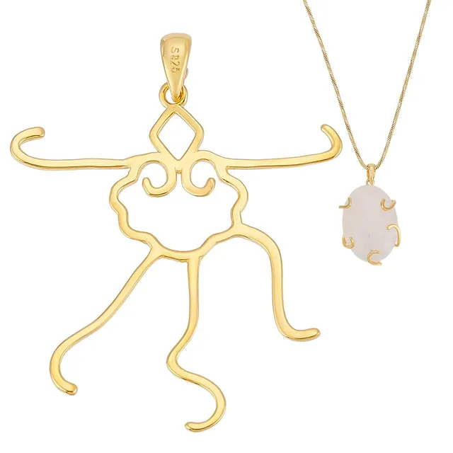 BENECREAT pendentifs griffes goutte dorés 32x30 mm x5