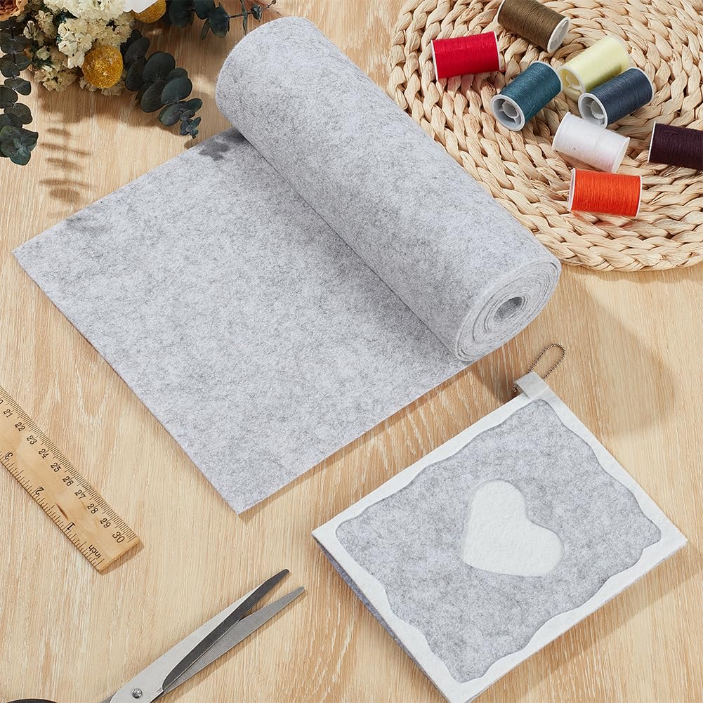 BENECREAT Feutre Gris Clair 3 m x 20 cm 1 mm Non-tissé