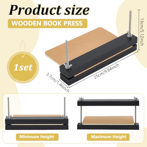 BENECREAT presse à relier bois hêtre noir 25cm kit