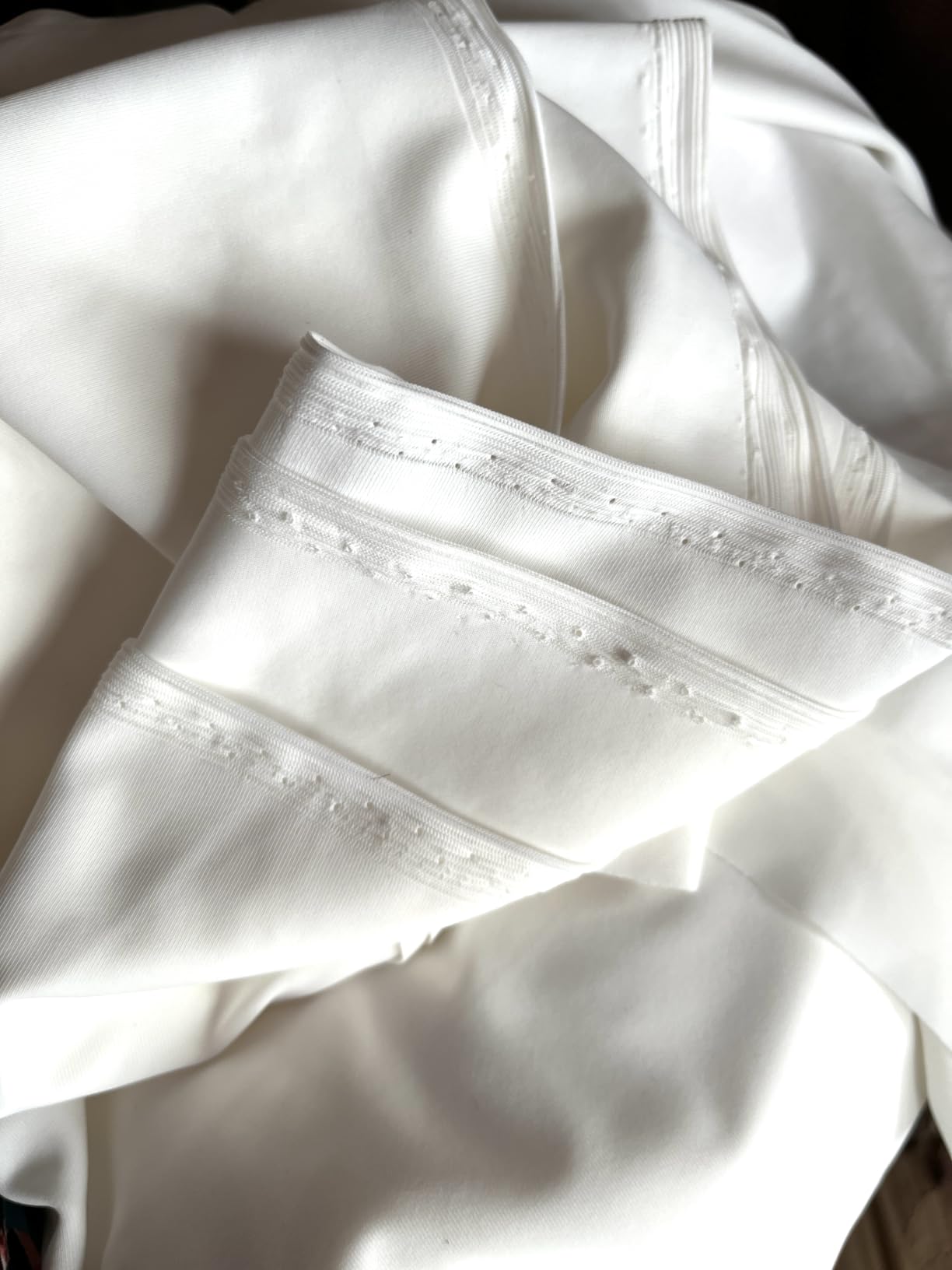 BENECREAT Tissu nylon spandex blanc 150 cm x 0,91 m