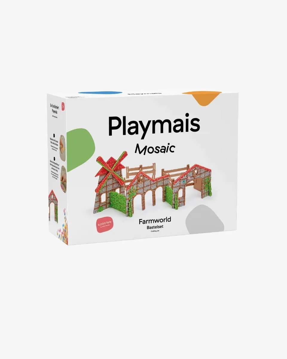 PLAYMAÏS Mosaic Farmworld kit ferme 14 décors