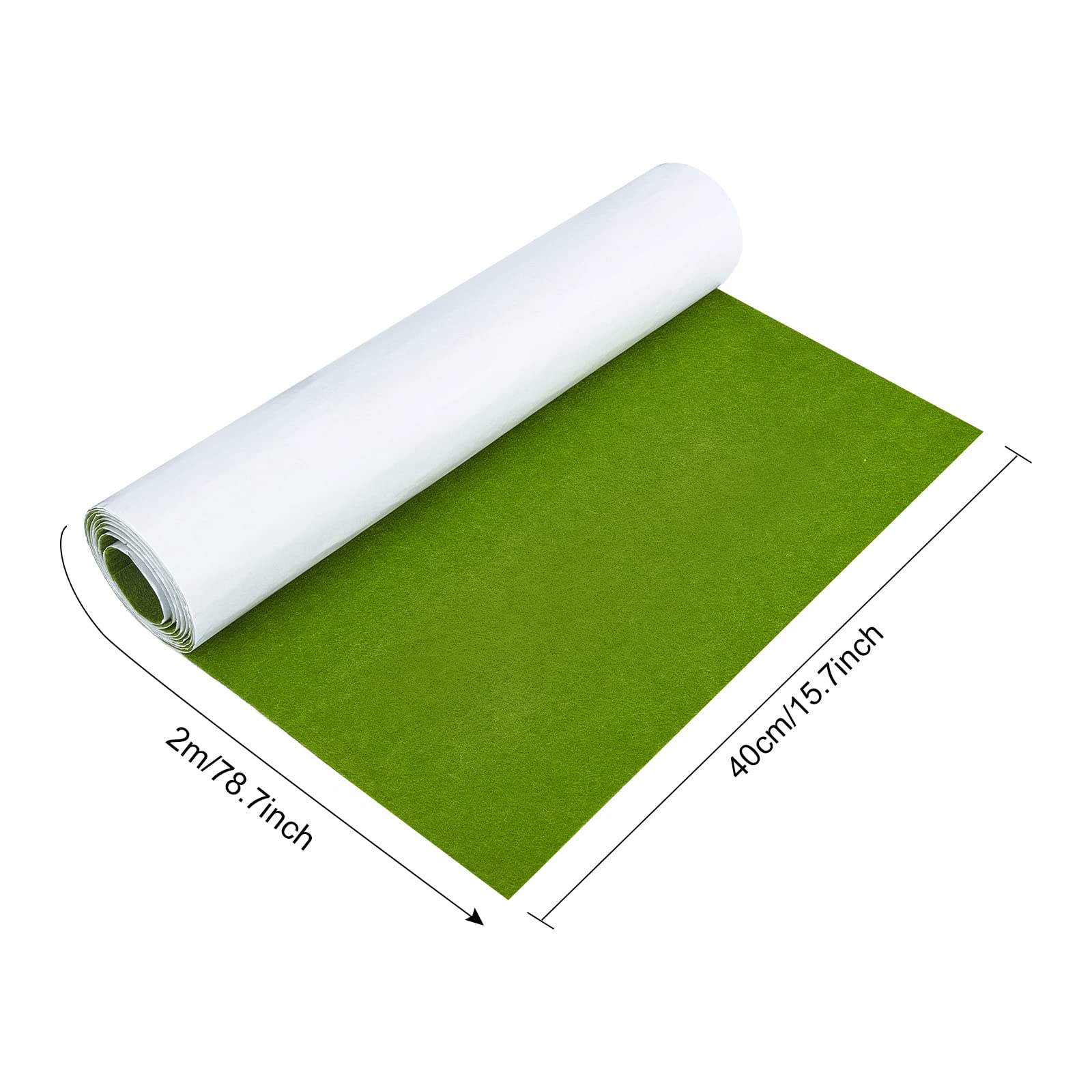 BENECREAT Feutrine Adhésive Vert Clair 2 m x 40 cm 1 mm