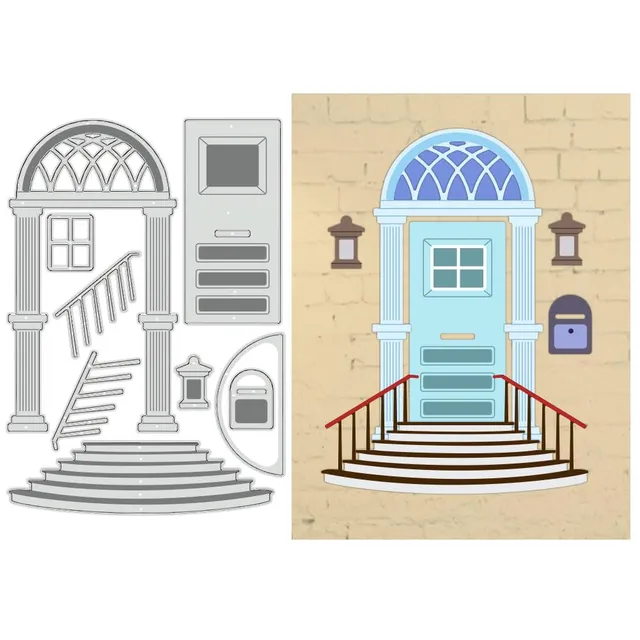 BENECREAT Dies porte fenêtre escalier scrapbooking