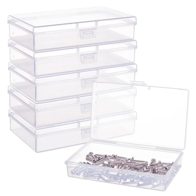 BENECREAT Boîtes rangement transparentes 13,2cm x6