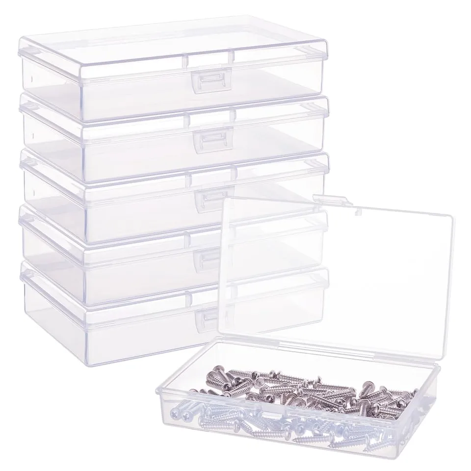 BENECREAT Boîtes rangement transparentes 13,2cm x6