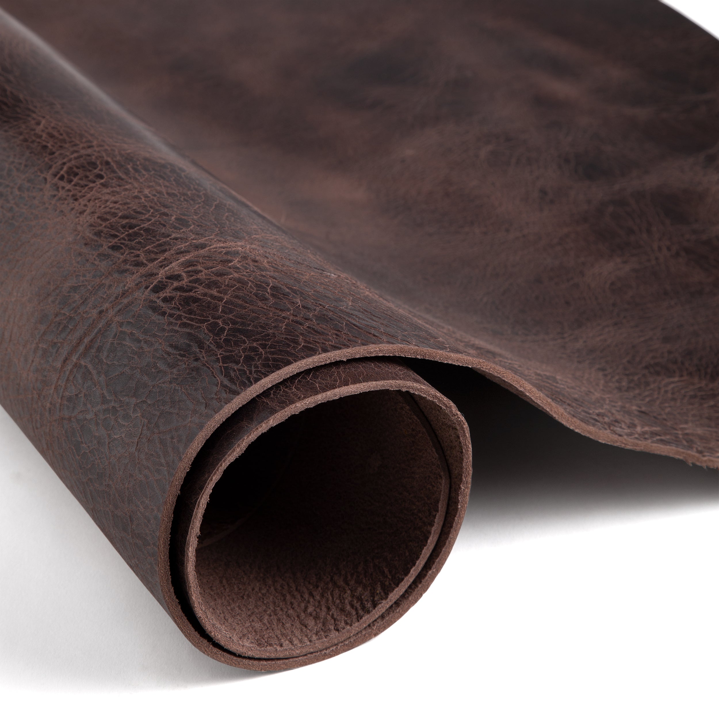 Tandy Leather Vintage coude buffle cuir chocolat 8 oz