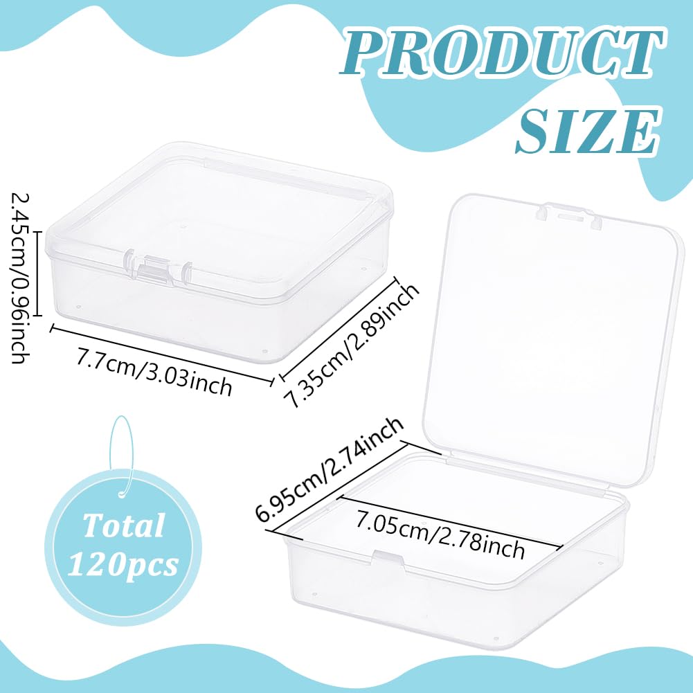 BENECREAT Boîtes plastique 7,7cm transparentes 120 pcs