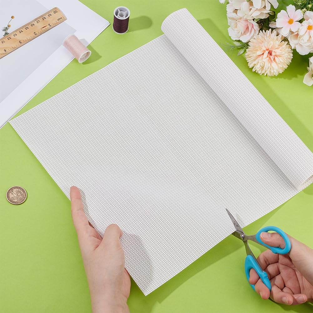 BENECREAT 14CT Toile Aida Plastique Neige 100x30cm