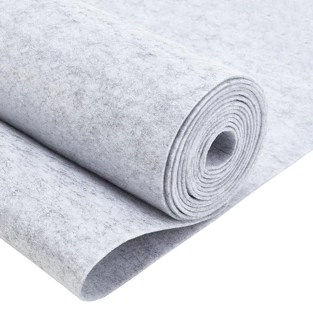 BENECREAT Feutre Tissu Rouleau 3m x 24cm 2mm Gris Clair