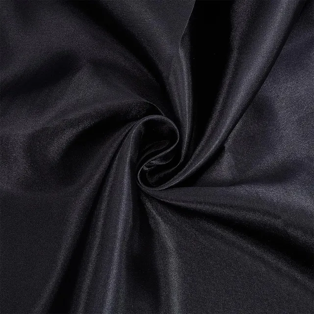 BENECREAT Satin Brillant Tissu Noir 5m x 152cm