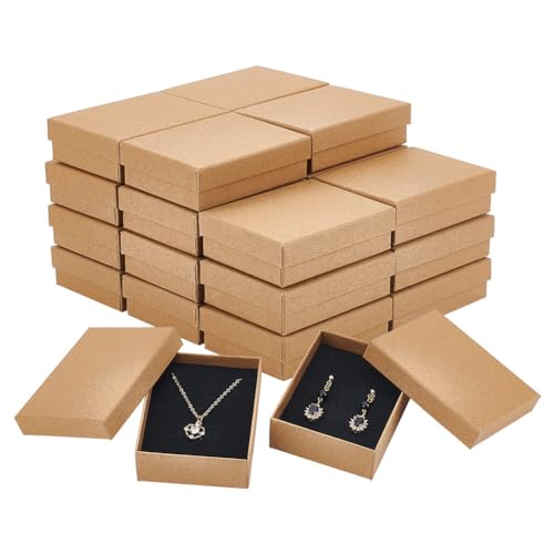 BENECREAT Boîtes bijoux kraft 9x7cm x24