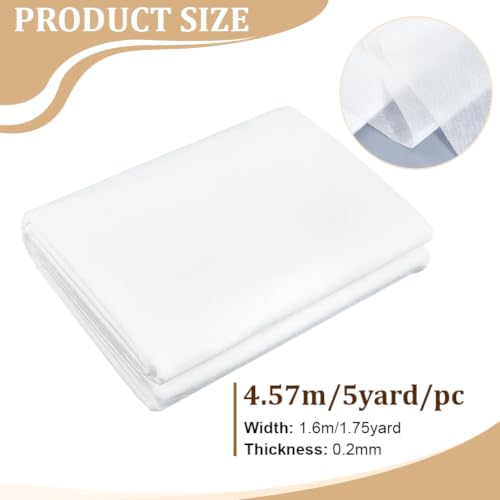 BENECREAT Tissu Non Tissé Blanc 4,57x1,6 m Protection Meuble