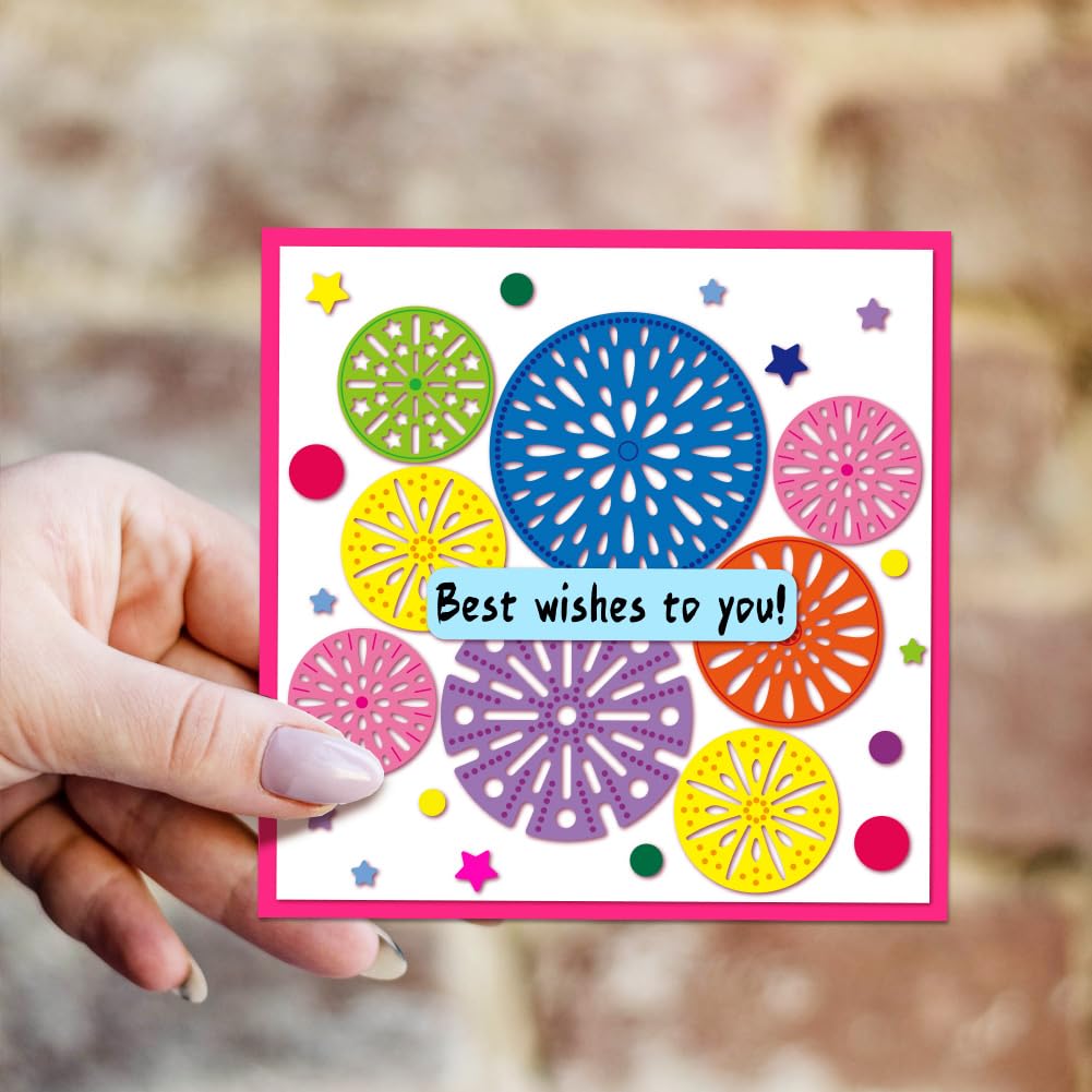 BENECREAT Feu d'artifice matrice de découpe scrapbooking métal 0,8 mm