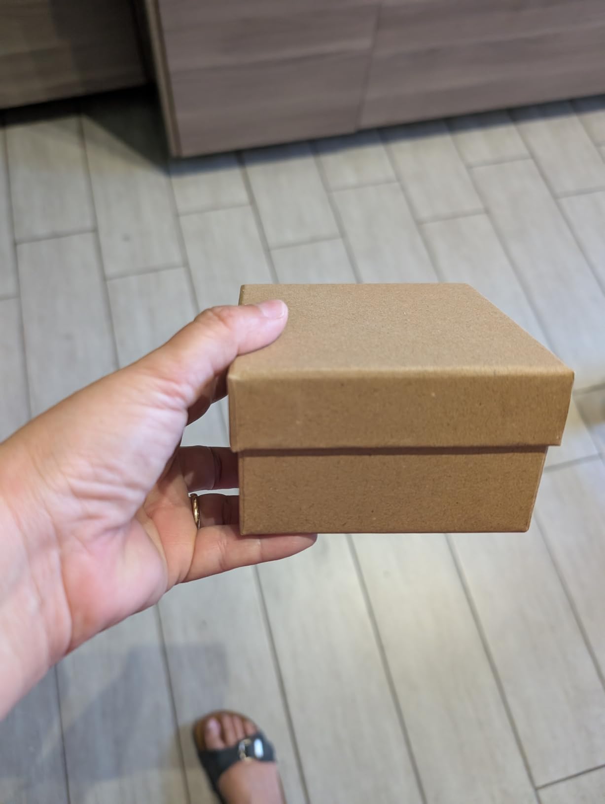 BENECREAT Boîte montre carton noir avec couvercle x6