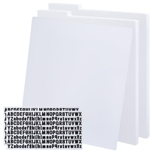 BENECREAT Séparateurs disques PP blanc 30 pcs 345x319mm alphabet