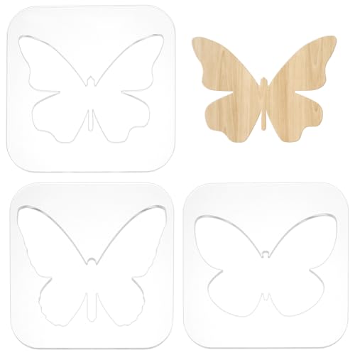 BENECREAT papillon gabarits routeur acrylique 200mm lot 3