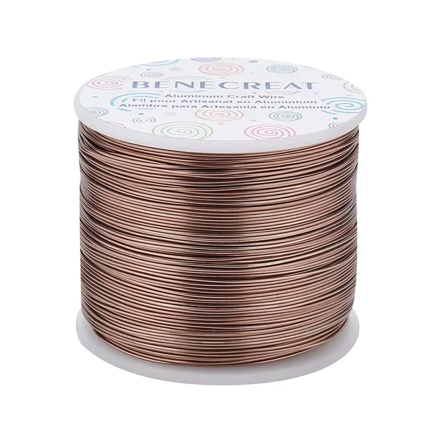 BENECREAT fil aluminium 0,8mm brun noix coco 235m mat