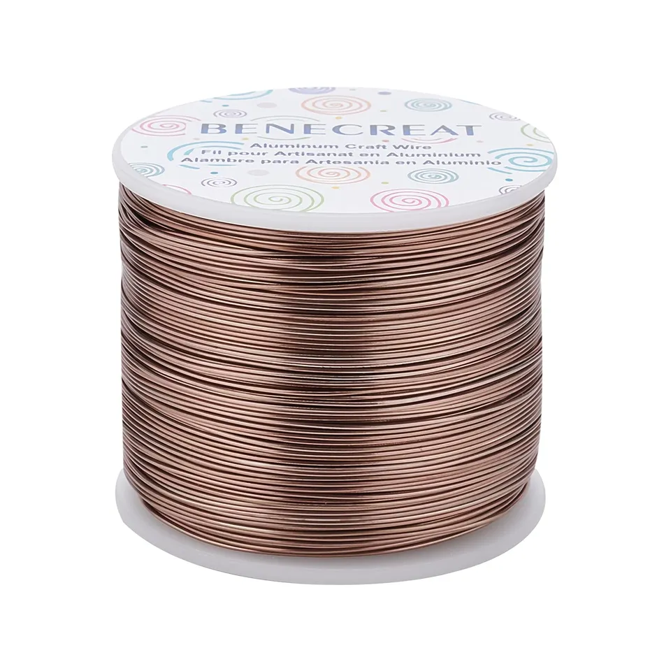 BENECREAT fil aluminium 0,8mm brun noix coco 235m mat